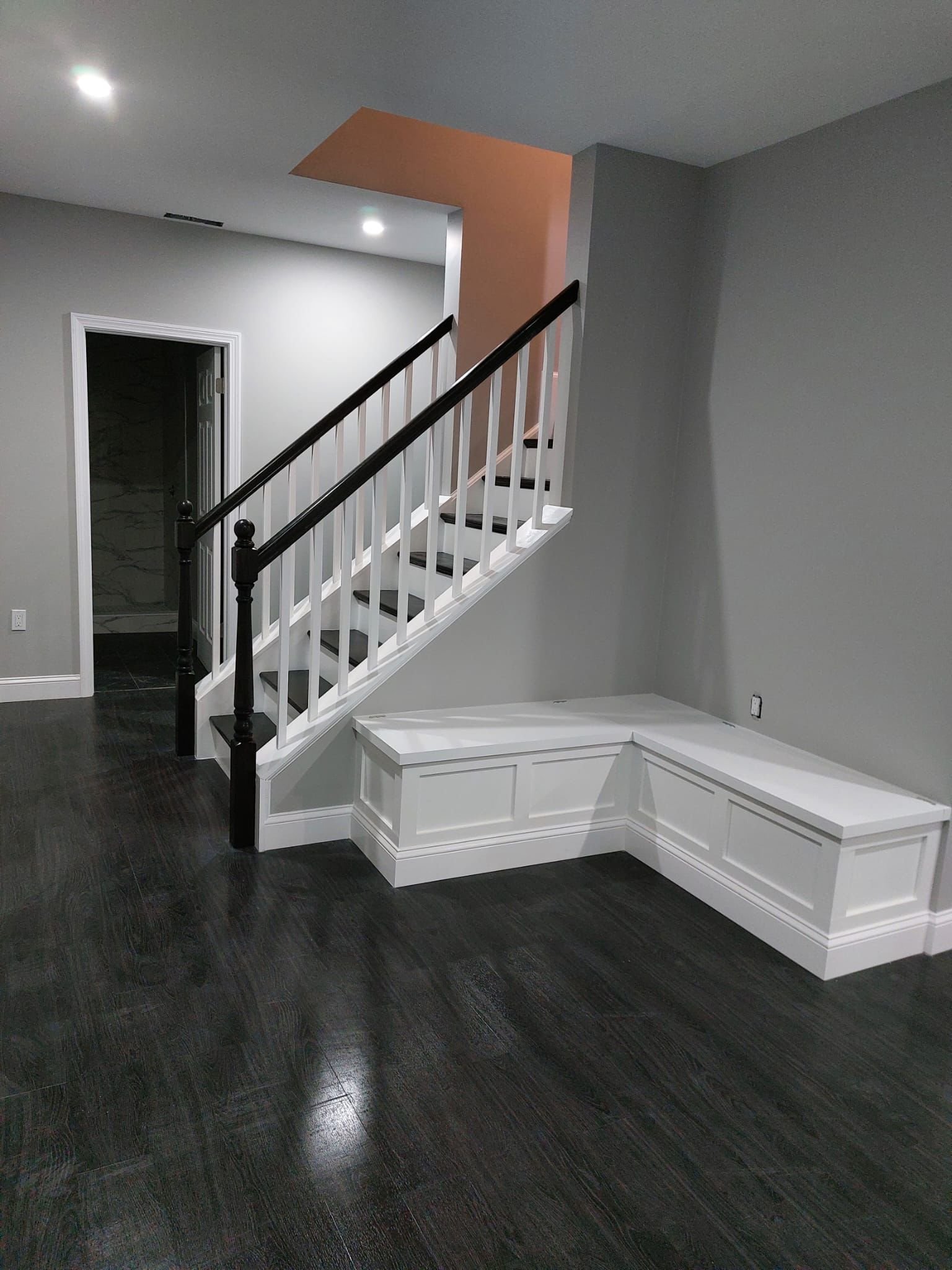 Freshly painted staircase by WR Pro Painters
