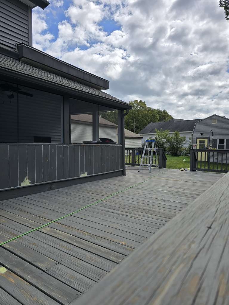 Exterior deck and porch before painting by WR Pro Painters